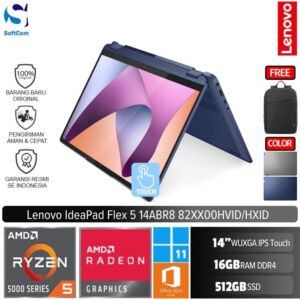 Lenovo IdeaPad Flex 5 HVID HXID/Ryzen 5-5625U/16GB/512GB SSD/14"WUXGA Touch/Win 11 Home + OHM 2024 + M365/[82XX00HVID | 82XX00HXID ]