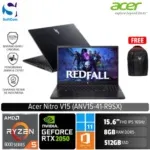 Acer Nitro V 15 ANV15-41-R9SX/AMD Ryzen 5 6600H/8GB DDR5/512GB SSD/Nvidia GeForce RTX 2050/15.6" FHD LED IPS/165Hz/Win 11 Home + Office Home 2024-Obsidian Black