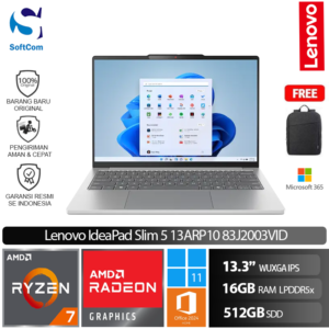 Lenovo IdeaPad Slim 5 13ARP10 83J2003VID/Ryzen 7-7735HS/16GB/512GB SSD/13.3" WUXGA/Win 11 Home + OHM 2024 + M365-Cloud Gray