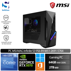 PC MSI MAG Infinite S3 9S6-B93851-2691-5764/Intel Core i7-14700F/64GB/2TB SSD/GeForce RTX 5070 12GB/Win 11 Home + OHS 2024