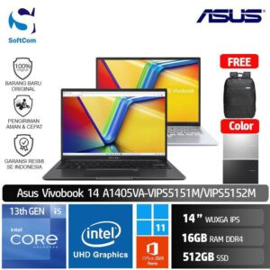 Asus Vivobook 14 A1405VA VIPS5151M VIPS5152M/Intel Core i5-13420H/16GB/512GB/14" WUXGA/Win 11 Home+OHM 2024+M365 