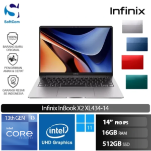 Infinix InBook X2 /Intel Core i3-1315U/16GB/512GB SSD/14″ FHD IPS/Win 11 Home