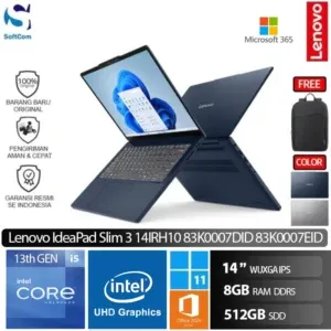 Lenovo IdeaPad Slim 3 14IRH10 7DID 7EID /Intel Core i5-13420H/8GB/512GB SSD/14" WUXGA IPS/Win 11 Home + OHM 2024/ [83K0007DID| 83K0007EID]