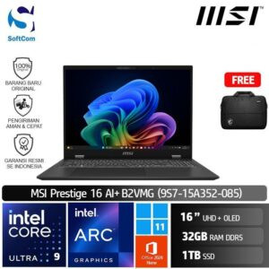 MSI Prestige 16 AI+ B2VMG 085/Intel Core Ultra 9-288V/32GB/1TB SSD/16" UHD+ OLED/Win 11 Home + OHM 2024 + M365