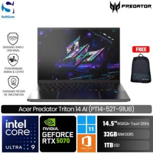Acer Predator Triton Neo 14 PT14-52T-91U8/Intel Core Ultra 9-288V/32GB/1TB SSD/GeForce RTX 5070 8GB/14.5″ WQXGA+ 120Hz/Win 11 Home + OHM 2024 + M365