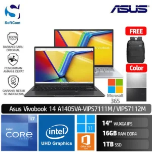 Asus Vivobook 14 A1405VA VIPS7111M VIPS7112M/Intel Core i7-13620H/16GB/1TB/14" WUXGA/Win 11 Home+OHM 2024+M365 