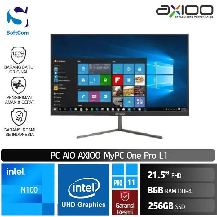 Axioo MyPC One Pro L1 (8S2)/Intel Core N100/8GB/256GB SSD/21.5"/Win 11 Pro