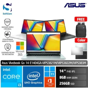 Asus Vivobook 14 E1404GA VIPS3821M VIPS3822M VIPS3823M /Core i3-N305/8GB/256GB SSD/14" FHD IPS/Win 11 Home+OHM 2024+ M365
