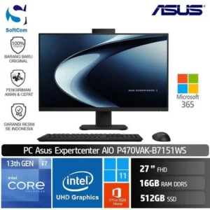 PC Asus Expertcenter P400 AIO P470VAK-B7151WS/Intel Core i7-13620H/16GB/512GB SSD/27" FHD/Win 11 Home + OHM 2024 + M365