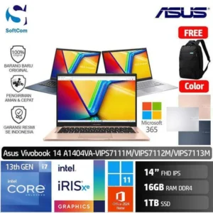 ASUS Vivobook 14 A1404VA VIPS7111M VIPS7112M VIPS7113M/Core i7-1335U/16GB/1TB SSD/14" FHD IPS/Win 11 Home+OHM 2024+ M365
