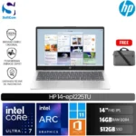 HP 14-ep1225TU/Intel Core Ultra 7 155H/16GB/512GB SSD/14″ FHD/Win 11 Home+OHM 2024+M365/Silver