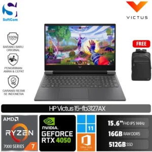 HP Victus 15 fb3204AX/Ryzen 7-8845HS/16GB/512GB SSD/GeForce RTX 4050 6GB/15.6" FHD 144Hz/Win 11 Home + OHM 2024 + M365/Mica Silver