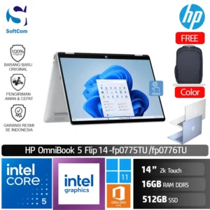 HP OmniBook 5 Flip 14 fp0775TU fp0776TU /Core 7 150U/16GB/512 GB SSD/14″ 2K Touch/Win 11 Home+OHM 2024