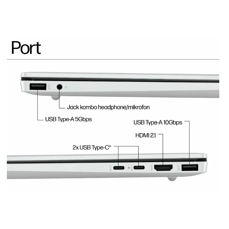 HP OmniBook 5 AI PC 16-af1555TU/Intel Core Ultra 5-225U/16GB/1TB SSD/16" 2K IPS/Win 11 Home+OHM 2024+M365/Silver - Image 4