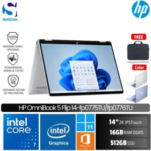 HP OmniBook 5 Flip 14 fp0775TU fp0776TU/Core 7 150U/16GB/512 GB SSD/14″ 2K Touch/Win 11 Home+OHM 2024+M365