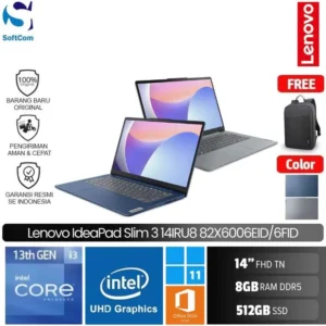 Lenovo IdeaPad Slim 3 14IRU8 6EID 6FID/Intel Core i3-1315U/8GB/512GB SSD/14"FHD/W11 Home + OHM 2024 + M365