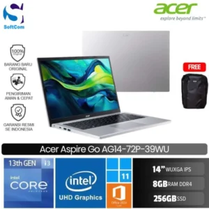 Acer Aspire Go 14 AG14-72P-39WU/Intel Core i3-1315U/8GB/256GB SSD/14" WUXGA/Win 11 Home + OHM 2024 + M365