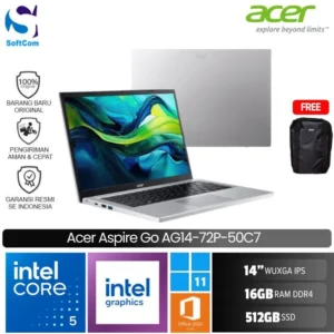 Acer Aspire Go 14 AG14-72P-50C7/Intel Core 5-120U/16GB/512GB SSD/14" WUXGA/Win 11 Home + OHM 2024 + M365
