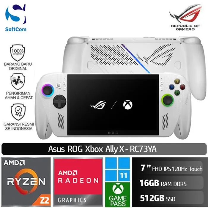ASUS ROG Xbox Ally RC73YA Gaming HandHeld /Ryzen Z2 A/16GB/512GB SSD/7" FHD Touch/Win 11 Home