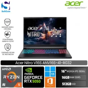 Acer Nitro V16S ANV16S-41-R032/Ryzen 5-240/16GB/512GB SSD/GeForce RTX 5050 8GB/16"WUXGA/Win 11 Home + OHM 2024 + M365