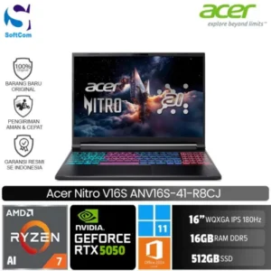 Acer Nitro V16S ANV16S-41-R8CJ/Ryzen 7-260/16GB/512GB SSD/GeForce RTX 5050 8GB/16"WUXGA 180Hz/Win 11 Home + OHM 2024 + M365