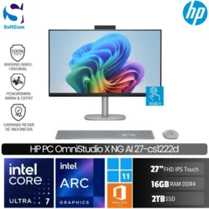 HP PC OmniStudio X Next Gen AI 27 cs1222d/Intel Core Ultra 7-255U/16GB/2TB SSD/27" FHD Touch/Win 11 Home+OHM 2024+M365/White
