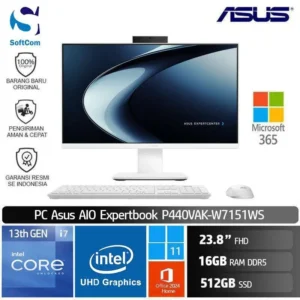 PC Asus ExpertCenter P400 AIO P440VAK- W7151WS/Intel Core i7-13620H/16GB/512GB SSD/23.8" FHD/Win 11 Home + OHM 2024 + M365 -White