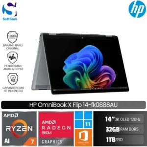 HP OmniBook X Flip 14 fk0888AU/Ryzen AI 7-350/32GB/1TB SSD/14" 3K Touch/Win 11 Home+OHM 2024+M365