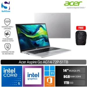 Acer Aspire Go 14 AG14-72P-51TB/Intel Core 5-120U/8GB/1TB SSD/14" WUXGA/Win 11 Home + OHM 2024 + M365