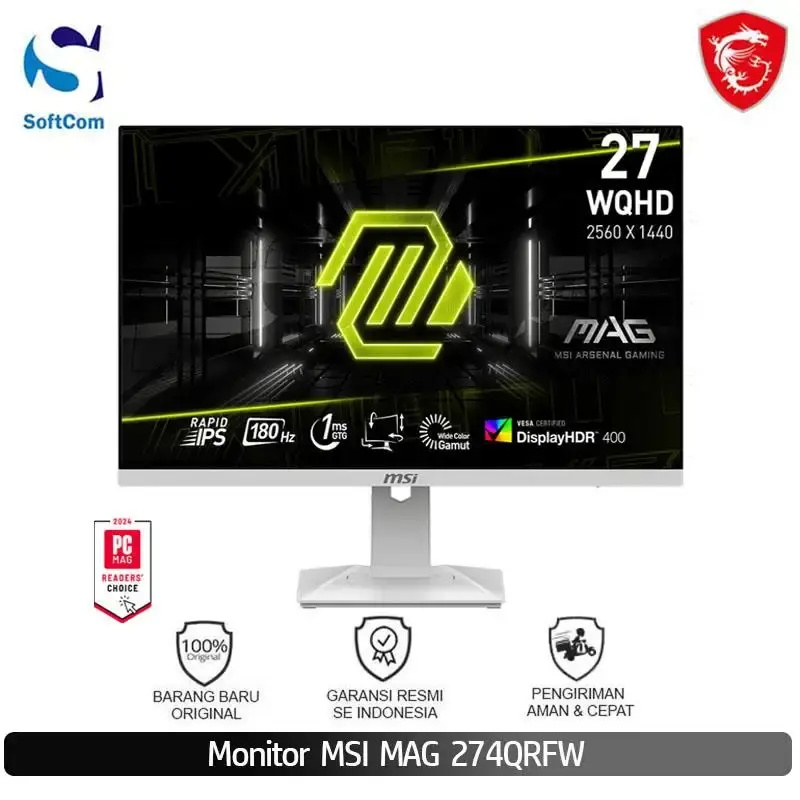 Monitor MSI MAG 274QRFW 27 Inch WQHD IPS 180Hz