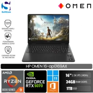HP Omen 16-ap0169AX/Ryzen 9-8940HX/24GB/1TB SSD/GeForce RTX 5070 8GB/16" 2.5K/Win 11 Home+OHM 2024/Shadow Black