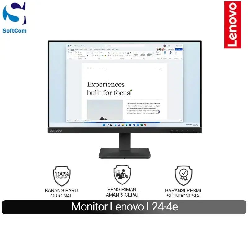 Monitor Lenovo L24 4e 23.8 inch FHD 99% sRGB 100Hz