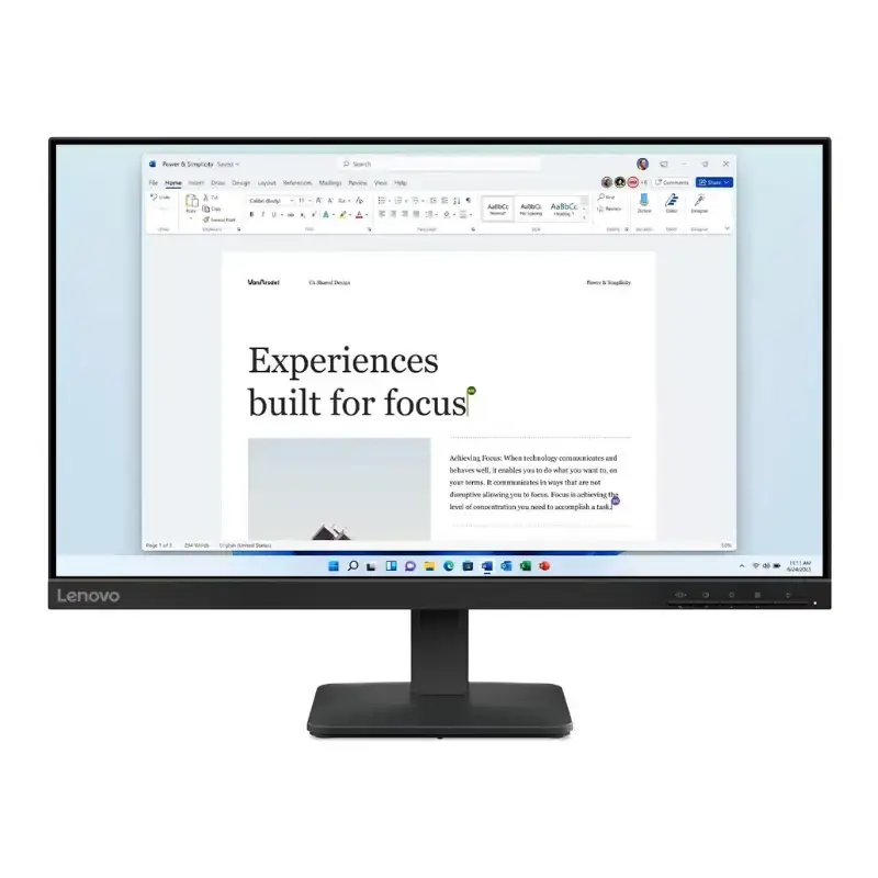 Monitor Lenovo L24 4e 23.8 inch FHD 99% sRGB 100Hz - Image 2