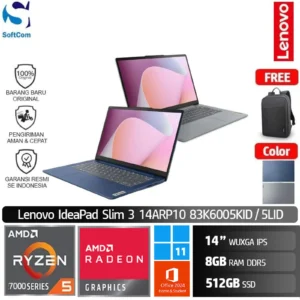 Lenovo IdeaPad Slim 3 14ARP10 5KID 5LID/Ryzen 5-7535HS/16GB/512GB SSD/14" WUXGA/Win 11 Home + OHM 2024 + M365/[83K6005KID | 83K6005LID]
