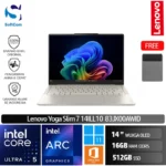 Lenovo Yoga Slim 7 14ILL10 83JX00AWID /Intel Core Ultra 5-226V/16GB/512B SSD/14″ WUXGA OLED/Win 11 Home + OHM 2024 + M365/Seashell