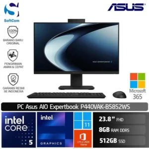 PC Asus ExpertCenter P400 AIO P440VAK B5852WS/Intel Core 5-210H/8GB/512GB SSD/23.8" FHD/Win 11 Home + OHM 2024 + M365