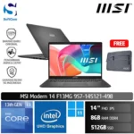 MSI Modern 14 F13MG 9S7-14S121-498/Core i3-1315U/8GB/512GB SSD/14" FHD IPS/Win 11 Home/Platinum Gray