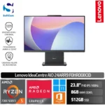 PC Lenovo IdeaCentre AIO 24ARR9 F0HR008CID/AMD Ryzen 5-7535HS/23.8"FHD 100Hz/8GB/512GB SSD/Windows 11 Home+ OHM 2024+ M365/Luna Grey