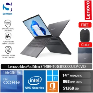 Lenovo IdeaPad Slim 3 14IRH10 CUID CVID/Intel Core i5-13420H/8GB/512GB SSD/14″ WUXGA IPS/Win 11 Home+OHM 2024+M365 [83K000CUID | 83K000CVID]
