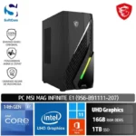 PC MSI MAG Infinite E1 9S6-B91111-207/Intel Core i7-14700/16GB/1TB SSD/Win 11 Home + OHM 2024/Black