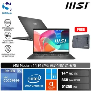MSI Modern 14 F13MG 9S7-14S121-678/Core i5-1334U/8GB/512GB SSD/14" FHD IPS/Win 11 Home+OHM 2024